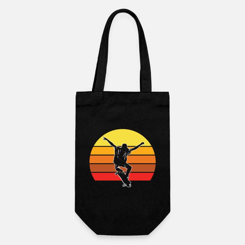 skate, skatboard, fan de skateboard - Sac à bouteille - noir