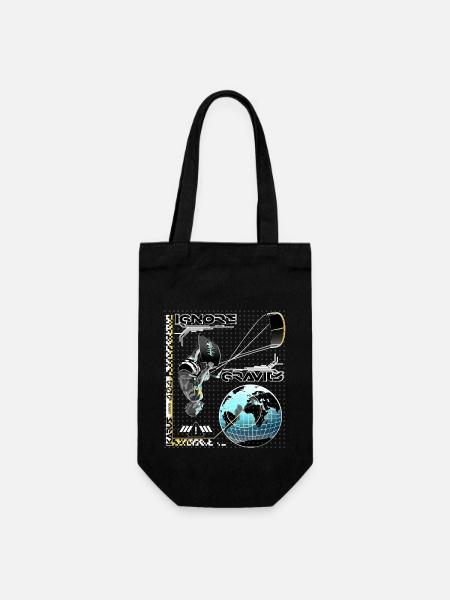 Kitesurfer - Geschenkbeutel für Flaschen - Schwarz