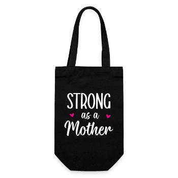 Strong as a Mother - Gift Bag for Bottles - black - Front