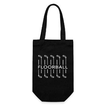 Floorball Floorball FLOORBALLFAN Floorball Player - Gift Bag for Bottles - black - Front
