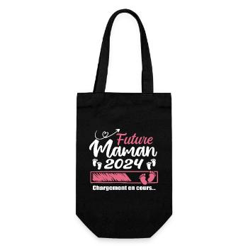 Future Maman 2024 Chargement En Cours - Cadeau - Sac à bouteille - noir - Devant