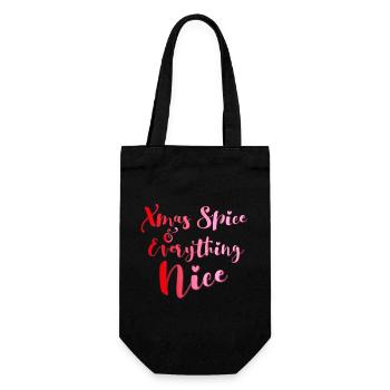 Weihnachten Duft xmas spice Spruch lustig Geschenk - Geschenkbeutel für Flaschen - Schwarz - Vorne