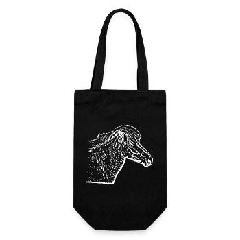 white horse white horses t-shirt gift rider - Gift Bag for Bottles - black - Front