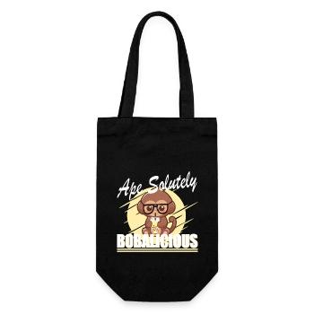 Affe Salutely Bobalicious Boba Teeliebhaber - Geschenkbeutel für Flaschen - Schwarz - Vorne
