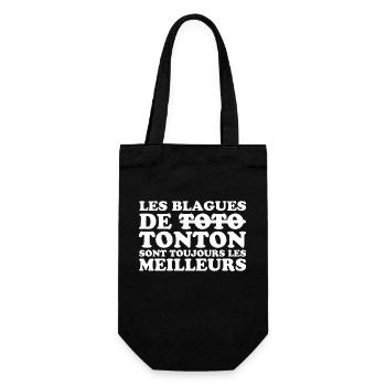 Meilleurs tontons cadeau pour tonton drôle - Sac à bouteille - noir - Devant