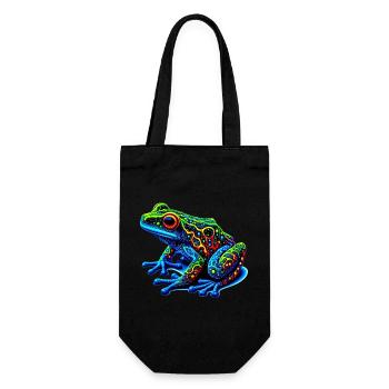 Frosch - Geschenkbeutel für Flaschen - Schwarz - Vorne