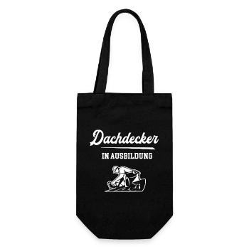 Dachdecker Ausbildung Dachdeckerazubi Lehre Azubi - Geschenkbeutel für Flaschen - Schwarz - Vorne