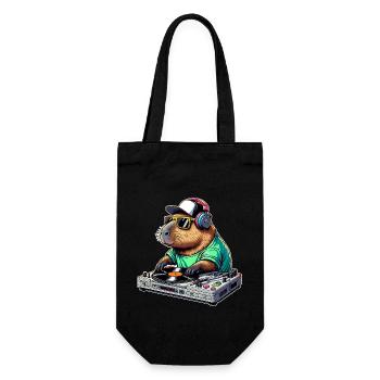 Capybara Dj - Sac à bouteille - noir - Devant