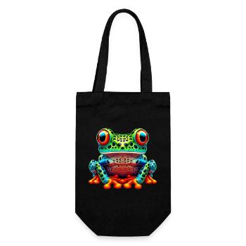 Frog - Gift Bag for Bottles - black - Front