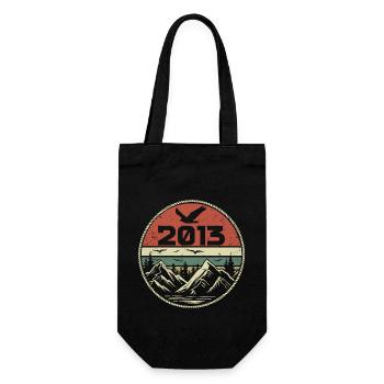 Vintage 2013 Classic 2013 Retro 2013 Gift 2013 - Gift Bag for Bottles - black - Front