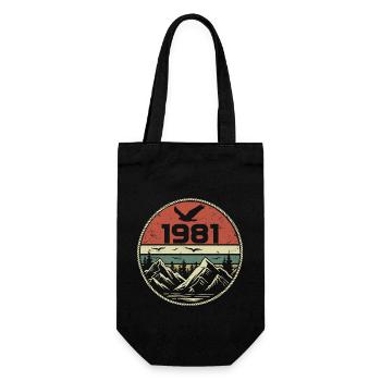 Vintage 1981 Classique 1981 rétro 1981 Cadeau 1981 - Sac à bouteille - noir - Devant