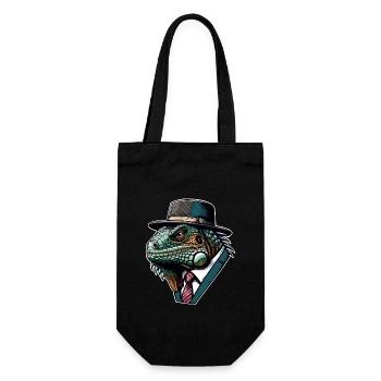 Iguana - Gift Bag for Bottles - black - Front
