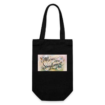 Merci d'être authentiquement toi - Sac à bouteille - noir - Devant