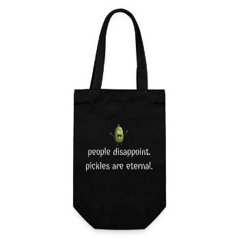 Les gens déçoivent. Les cornichons sont éternels L’amour des cornichons - Sac à bouteille - noir - Devant