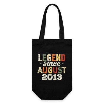 August 2013 Jahrestag August 2013 - August 2013 - Geschenkbeutel für Flaschen - Schwarz - Vorne
