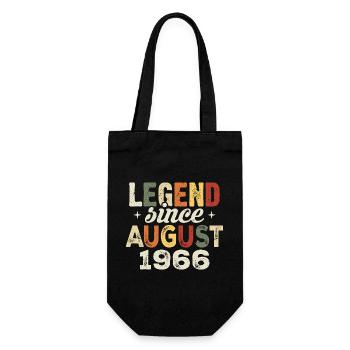 August 1966 Jahrestag August 1966 - August 1966 - Geschenkbeutel für Flaschen - Schwarz - Vorne