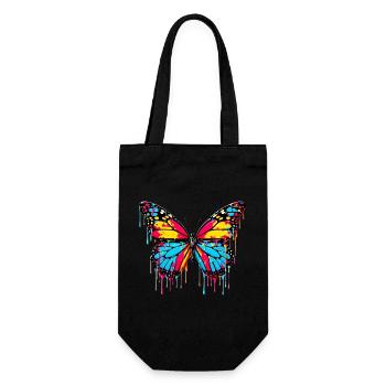 Butterfly - Gift Bag for Bottles - black - Front