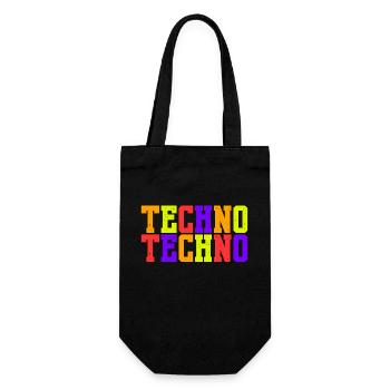 Techno Vibes - Geschenkbeutel für Flaschen - Schwarz - Vorne