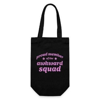 Proud member of the awkward squad in pink - Gift Bag for Bottles - black - Front