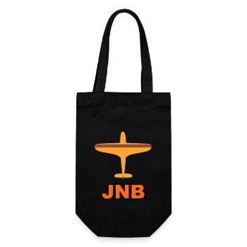 Flughafen Johannesburg - JNB - Südafrika - Geschenkbeutel für Flaschen - Schwarz - Vorne