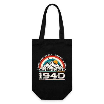 85. Geburtstag Legende Oktober 1940 Jahrgang 04 - Geschenkbeutel für Flaschen - Schwarz - Vorne