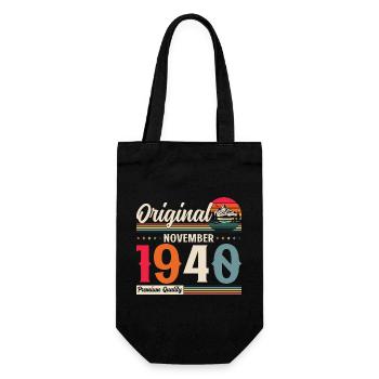 85th Birthday Original November 1940 Volume 40 - Gift Bag for Bottles - black - Front