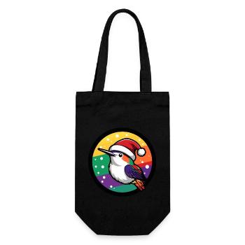 Colibri oiseau animal de Noël - Sac à bouteille - noir - Devant