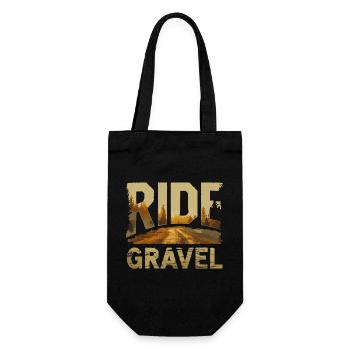Gravel Sunset fahren - Geschenkbeutel für Flaschen - Schwarz - Vorne