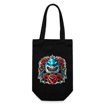 Shark - Gift Bag for Bottles - black - Front