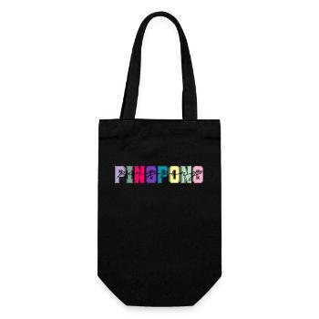 Ping pong colors - ping pong lover gift - Gift Bag for Bottles - black - Front