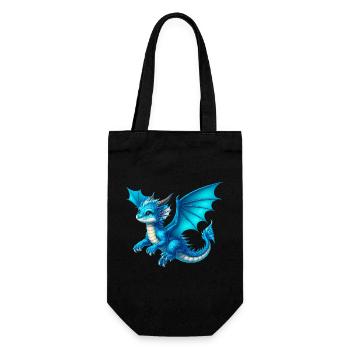Drache - Geschenkbeutel für Flaschen - Schwarz - Vorne