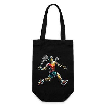 Badminton - Gift Bag for Bottles - black - Front