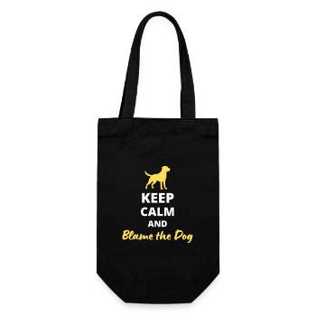Keep Calm and Blame the Dog - The Ultimate Excuse - Gift Bag for Bottles - black - Front