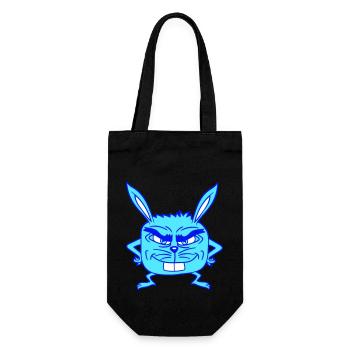 Lapin Monstre Mauvais Œil Dangereux Cool Sourire - Sac à bouteille - noir - Devant