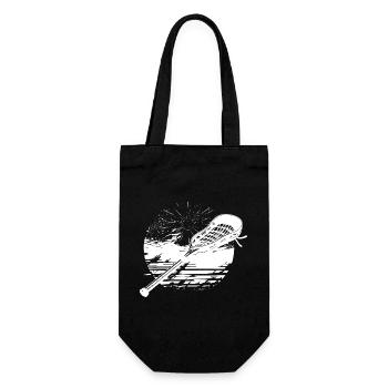 Lacrosse Stick Graphic - Gift Bag for Bottles - black - Front