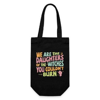 Nous sommes les filles des sorcières que tu n’as pas pu brûler - Sac à bouteille - noir - Devant