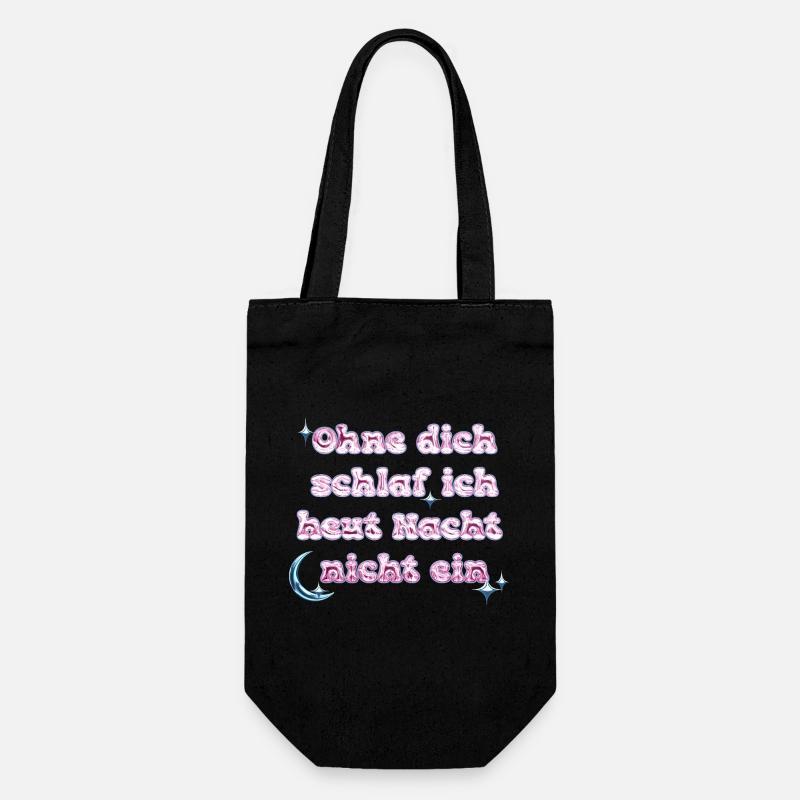 Ohne Dich - Y2K Textdesign - Geschenkbeutel für Flaschen - Schwarz