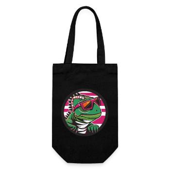 Chameleon Cool Comic - Geschenkbeutel für Flaschen - Schwarz - Vorne
