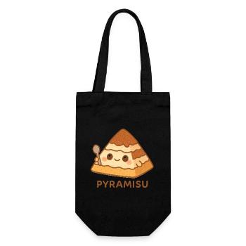 Pyramisu Kawaii Tiramisu - Geschenkbeutel für Flaschen - Schwarz - Vorne