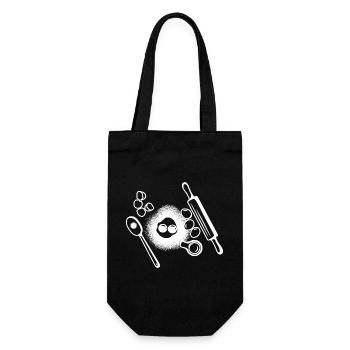Baking Ingredients Drawing - Gift Bag for Bottles - black - Front