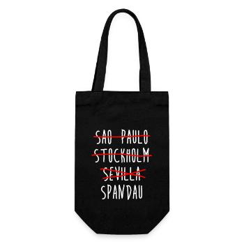 Spandau - Berlin - Deutschland - Bezirk - Geschenkbeutel für Flaschen - Schwarz - Vorne