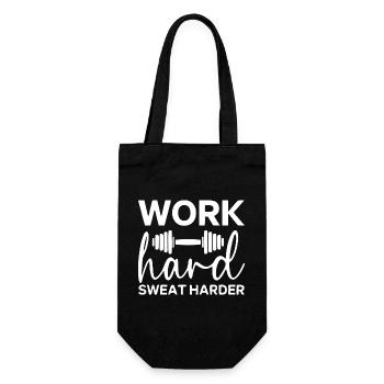 Conception manuscrite de fitness motivant - Sac à bouteille - noir - Devant
