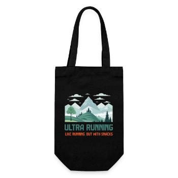 Ultra Running, Like Running But With Snacks - Gift Bag for Bottles - black - Front