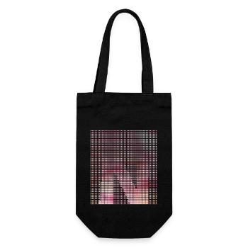 Letter N, name, the letter N - Gift Bag for Bottles - black - Front