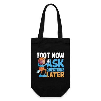 Public Fart Funny Inappropriate - Gift Bag for Bottles - black - Front
