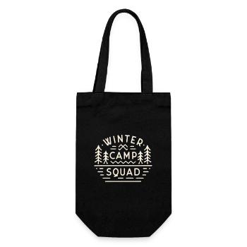 Camp d’hiver, équipe de camping, campeur de montagne - Sac à bouteille - noir - Devant