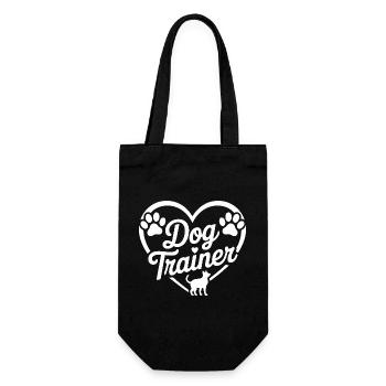 Hundetrainer Hundetraining - Geschenkbeutel für Flaschen - Schwarz - Vorne