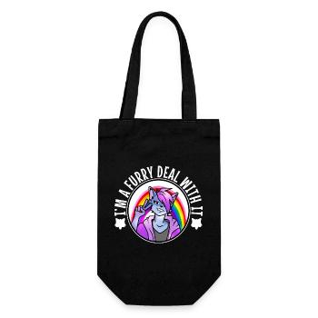I'm A Furry Deal With It - Gift Bag for Bottles - black - Front