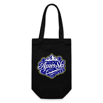 Après-ski Mountains Alps - Gift Bag for Bottles - black - Front