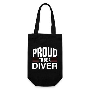 Proud Diver - Geschenkbeutel für Flaschen - Schwarz - Vorne